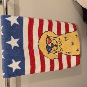 American Dog/ American Flag Hand Towel